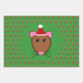 Eigen kerstmuis inpakpapier vel (Voorkant)