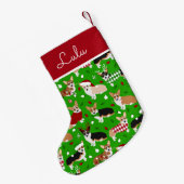 Eigen kerstnaam Corgi Dogs Kleine Kerstsok (Achterkant (Hangend))