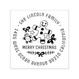 Eigen kerstnaam ontbijtontbijt Gingerbrood Zelfinktende Stempel