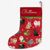 Eigen kerstnaam Pomeranian Kleine Kerstsok (Achterkant)