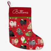 Eigen kerstnaam Pomeranian Kleine Kerstsok (Voorkant)