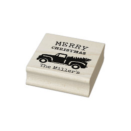 Eigen kerstnamenaam Boerderij Vrachtwagen Rubberstempel