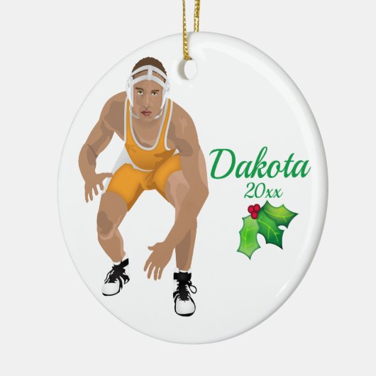 Eigen kerstornament Yellow Keramisch Ornament (Links)