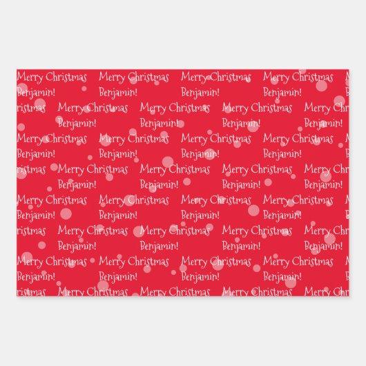 Eigen kerstpapier (3 vellen) inpakpapier vel (Voorkant)