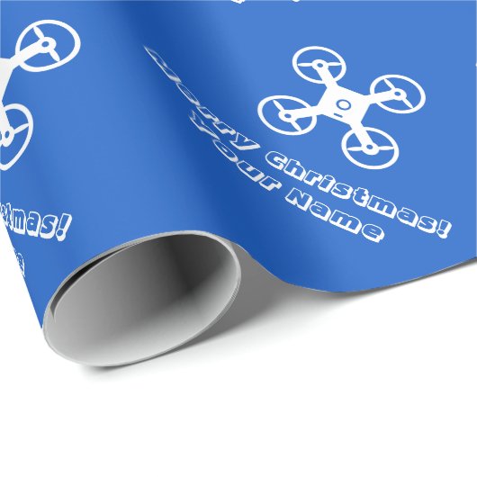Eigen kerstpapier met dronepiloot cadeaupapier (Rol Hoek)