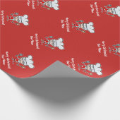 Eigen kerstpapier met schattige kok cadeaupapier (Hoek)