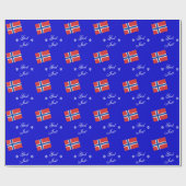 Eigen kerstpapier voor Noorse kerstgerei Cadeaupapier (Vlak)