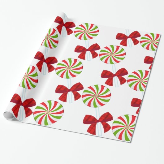 Eigen kerstpapier voor Snoepjes met kerstinslag Cadeaupapier (Uitgerold)