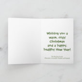 Eigen kerstparadise pinguïn feestdagen kaart (Binnen)