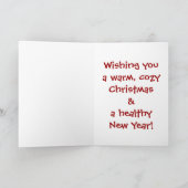 Eigen kerstparadise pinguïn feestdagen kaart (Binnen)