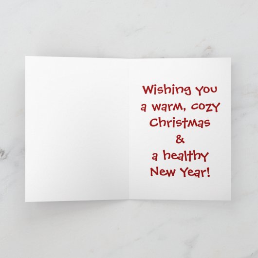 Eigen kerstparadise pinguïn feestdagen kaart (Binnen)