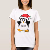 Eigen kerstpinguïn t-shirt (Voorkant)