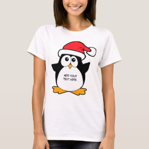 Eigen kerstpinguïn t-shirt
