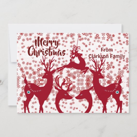 Eigen kerstrendierenset feestdagenkaart (Voorkant)