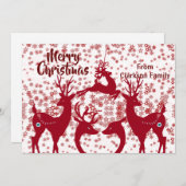 Eigen kerstrendierenset feestdagenkaart (Voorkant / Achterkant)