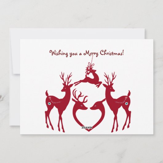 Eigen kerstrendierenset feestdagenkaart (Achterkant)