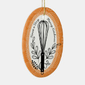 Eigen kerstsierbloem met gekleurde whisky keramisch ornament (Rechts)