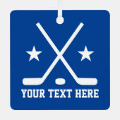 Eigen kerstsieruithoeksport metalen ornament (Voorkant)