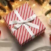 Eigen kerstsnoepriet rode strepes Gold-tekst Cadeaupapier