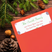 Eigen kerstsnowflakes Retouradreslabel Etiket