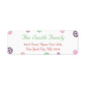 Eigen kerstsnowflakes Retouradreslabel Etiket (Voorkant)