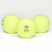 Eigen kersttennisballen met holleaf logo tennisballen (Multi)