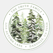 Eigen kerstterugzendlabel ronde sticker (Voorkant)