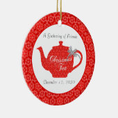 Eigen kersttheepartijenkeepaardje keramisch ornament (Rechts)