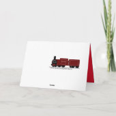 Eigen kersttrein met sneeuw kaart (Achterkant)