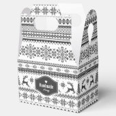 Eigen kersttrui met zwarte kerst bedankdoosjes (Geopend)