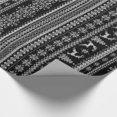 Eigen kersttrui met zwarte kerst cadeaupapier (Hoek)