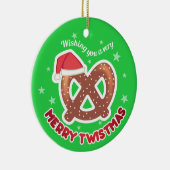 Eigen kerstversiering met bedwelmende bedwelmende  keramisch ornament (Rechts)