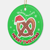 Eigen kerstversiering met bedwelmende bedwelmende  keramisch ornament (Links)