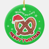 Eigen kerstversiering met bedwelmende bedwelmende  keramisch ornament (Achterkant)