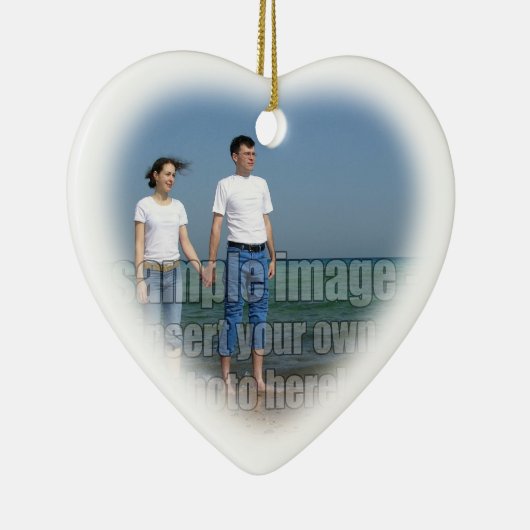 Eigen kerstversiering met rode en witte snoepriet keramisch ornament (Rechts)