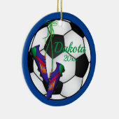 Eigen kerstversiering rood voor voetgangers - Blau Keramisch Ornament (Rechts)