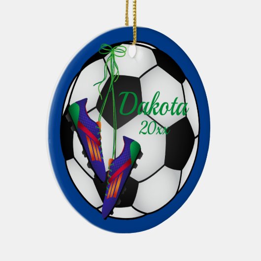 Eigen kerstversiering rood voor voetgangers - Blau Keramisch Ornament (Rechts)