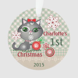 Eigen kerstversiering voor babymeisjes ornament