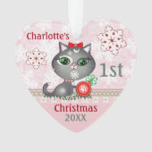 Eigen kerstversiering voor babymeisjes ornament (voorkant)