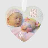 Eigen kerstversiering voor babymeisjes ornament (achterkant)