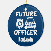 Eigen kerstversiering voor toekomstige baby Baby Keramisch Ornament (Links)