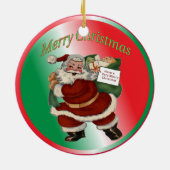 Eigen kerstversiering voor Vrouw Coach Keramisch Ornament (Achterkant)