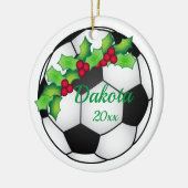 Eigen kerstversiering zwart en wit keramisch ornament (Links)