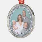 Eigen kerstversieringen met Afbeelding, zilveren f Metalen Ornament (Links)