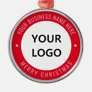 Eigen kerstviering voor zakelijke Kantoor op Logo Metalen Ornament