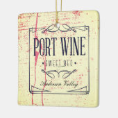 Eigen kerstwijnhaven keramisch ornament (Links)