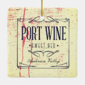 Eigen kerstwijnhaven keramisch ornament (Achterkant)