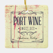Eigen kerstwijnhaven keramisch ornament (Voorkant)