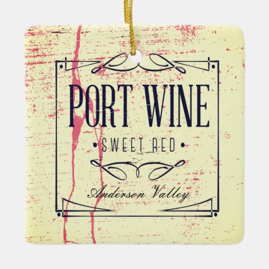 Eigen kerstwijnhaven keramisch ornament (Voorkant)
