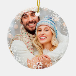 Eigen kerstwitte sneeuwvlokken Aangepaste kleur Keramisch Ornament